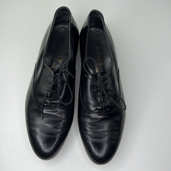 Bally of Switzerland Men's smooth black leather lace up oxfords - Picture 3 of 11